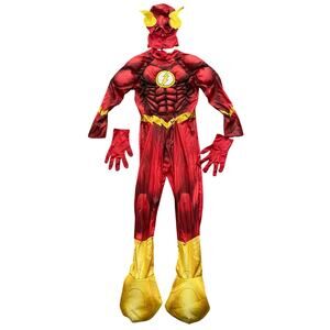 The Flash Boys Size M 8-10Yrs Red Yellow Halloween Costume